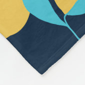 Couverture Polaire Agrumes simples : citrons sur le bleu. (Coin)
