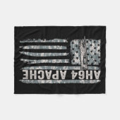 Couverture Polaire Ah-64 apache drapeau américain hélicoptère camo ap (Devant (Horizontal))