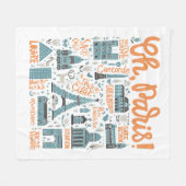 Couverture Polaire Ah, Paris ! typographie de ville de | (Devant (Horizontal))