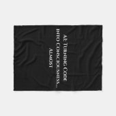 Couverture Polaire Ai Code Consciousness Funny Tech Geek Nerdy Gift  (Devant (Horizontal))