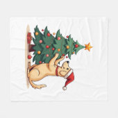 Couverture Polaire Aide pour sapin de Noël du Labrador (Devant (Horizontal))