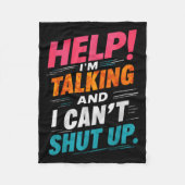 Couverture Polaire Aidez-moi à parler et je ne peux pas fermer (Devant)