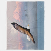Couverture Polaire Aigle à tête blanche au-dessus des sommets des mon (Devant)