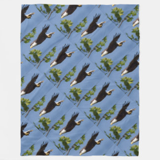 Couverture Polaire aigle chauve honneur troupes USA art patriotique a