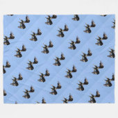 Couverture Polaire aigle chauve troupes d'honneur USA art patriotique (Devant (Horizontal))