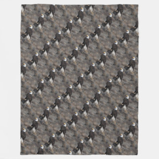 Couverture Polaire aigle chauve troupes d'honneur USA art patriotique