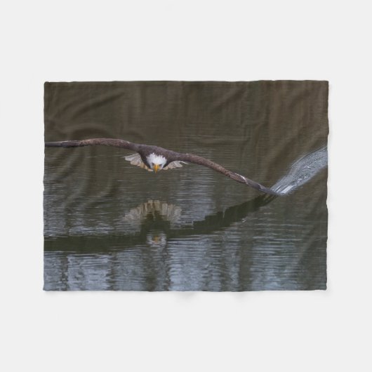 Couverture Polaire Aigle de Bald en vol (Devant (Horizontal))