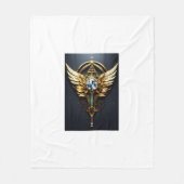 Couverture Polaire Aigle diamant cristal (Devant)