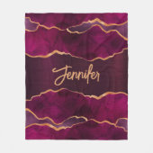 Couverture Polaire Aigle en or violet de Bourgogne nom (Devant)