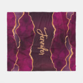 Couverture Polaire Aigle en or violet de Bourgogne nom (Devant (Horizontal))