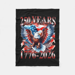 Couverture Polaire Aigle et Drapeau 250 Ans 1776-2026 250e Anniversai