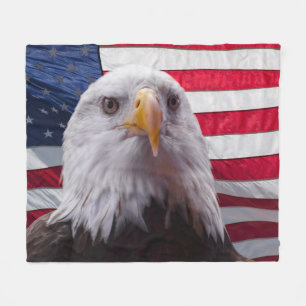 Couverture Polaire Aigle et drapeau des chauves-souris