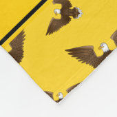 Couverture Polaire Aigle jaune de nom personnalisé (Coin)