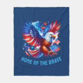 Couverture Polaire Aigle Patriotique Américain Rouge Blanc Bleu (Devant)
