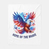 Couverture Polaire Aigle Patriotique Américain Rouge Blanc Bleu (Devant)