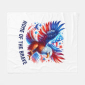 Couverture Polaire Aigle Patriotique Américain Rouge Blanc Bleu (Devant (Horizontal))
