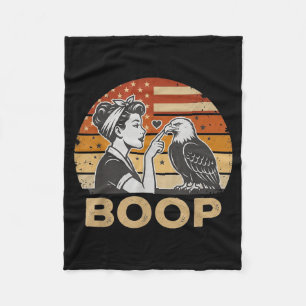 Couverture Polaire Aigle Patriotique Boop 4 Juillet Drôle Pin-Up Fill