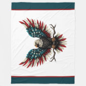 Couverture Polaire Aigle rustique patriotique américain/américain cha (Devant)