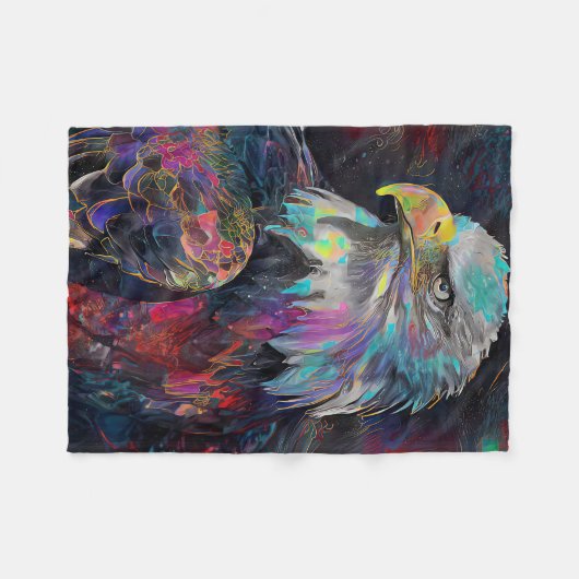 Couverture Polaire Aigle surréaliste (Devant (Horizontal))