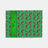 Couverture Polaire Aigle vert de nom personnalisé (Devant (Horizontal))