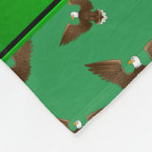 Couverture Polaire Aigle vert de nom personnalisé (Coin)