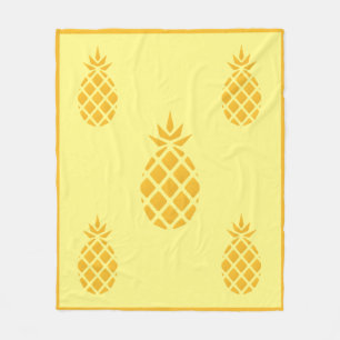 Couverture Polaire Aiguille jaune et orange