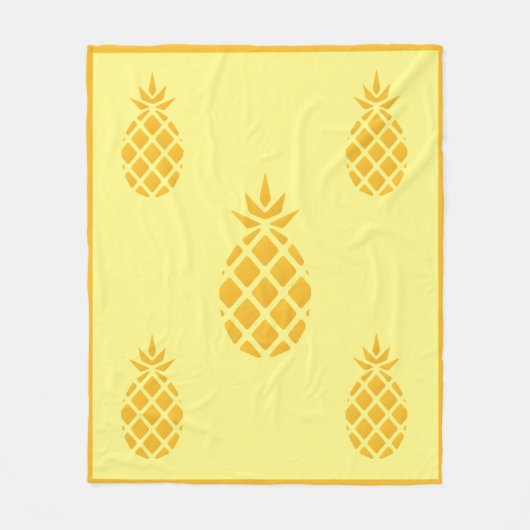 Couverture Polaire Aiguille jaune et orange (Devant)