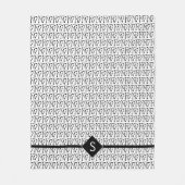 Couverture Polaire Aiguilles de tricot Artisanat initial Blanc + Noir (Devant)