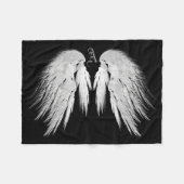 Couverture Polaire AILES ANGEL Monogramme Noir (Devant (Horizontal))
