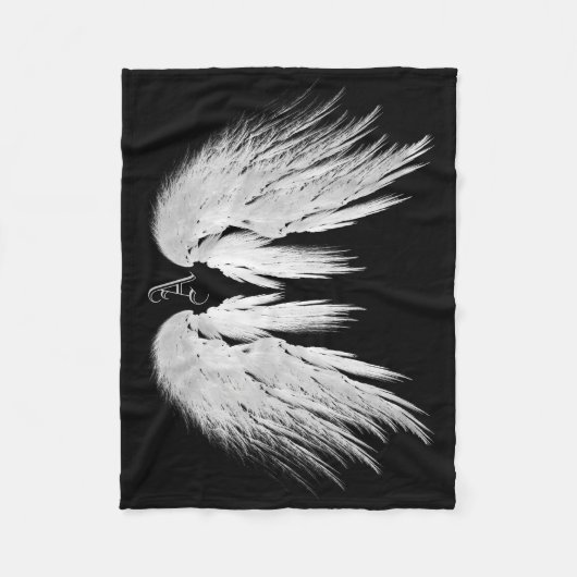 Couverture Polaire AILES ANGEL Monogramme Noir (Devant)