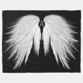 Couverture Polaire AILES ANGEL Monogramme Noir (Devant (Horizontal))