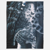 Couverture Polaire Ailes de léopard des neiges de fantasy (Devant)