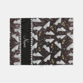 Couverture Polaire Ailes noires nommées faites sur commande d'ange de (Devant (Horizontal))