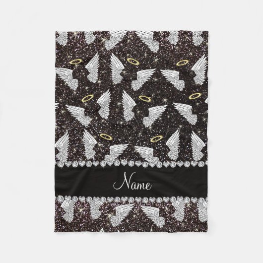 Couverture Polaire Ailes noires nommées faites sur commande d'ange de (Devant)