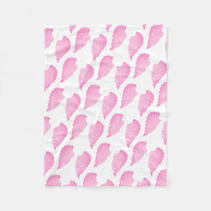 Couverture Polaire Ailes roses Girly d'ange
