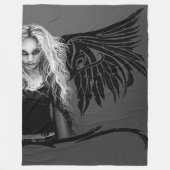Couverture Polaire Ailes tribales Fallen Angel Rouge (Devant)