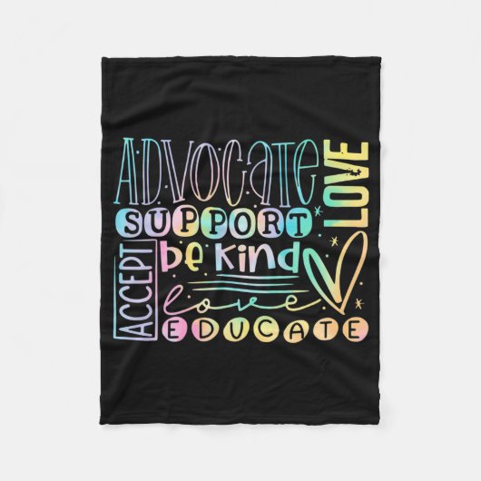 Couverture Polaire Aimer Aidez Support Acceptez Être Autisme Aime (Devant)