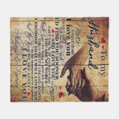 Couverture Polaire Aimer Cotes Cadeau | À mon mari présent | (Devant (Horizontal))