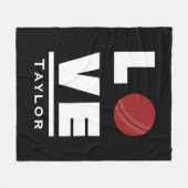 Couverture Polaire Aimer Et Vivre Cricket Sports Ventilateur Nom Pers (Devant (Horizontal))