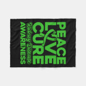 Couverture Polaire Aimer guérison Maladie du rein Sensibilisation (Devant (Horizontal))