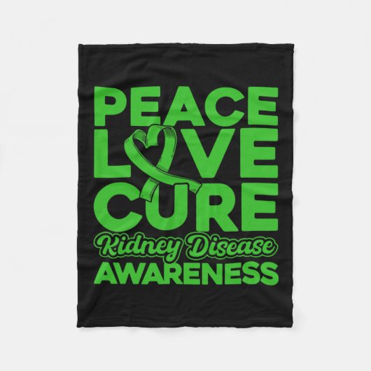 Couverture Polaire Aimer guérison Maladie du rein Sensibilisation (Devant)