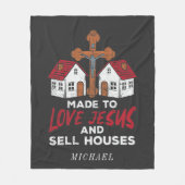 Couverture Polaire Aimer Jésus et vendre Maisons Agent immobilier (Devant)