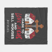 Couverture Polaire Aimer Jésus et vendre Maisons Agent immobilier (Devant (Horizontal))