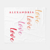 Couverture Polaire Aimer la typographie personnalisée (Devant (Horizontal))