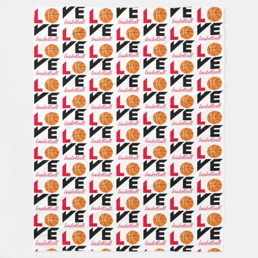 Couverture Polaire Aimer le basket-ball (Devant)