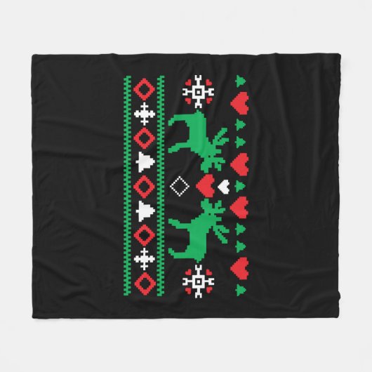 Couverture Polaire Aimer Noël laid (Devant (Horizontal))