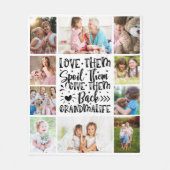 Couverture Polaire Aimez-Les Les Gâter Grandmalife Photo Collage (Devant)