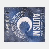 Couverture Polaire Aimez quelqu'un avec l'autisme (Devant (Horizontal))