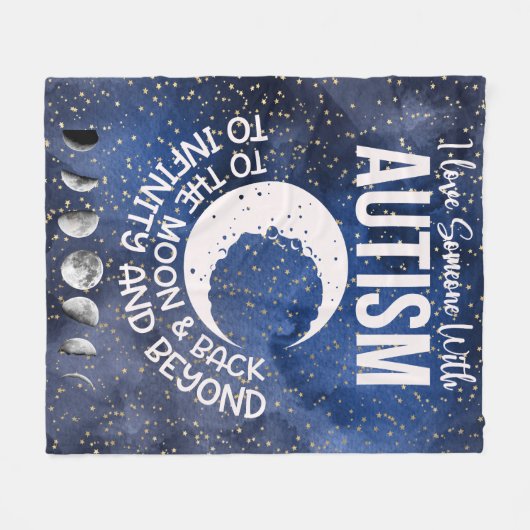 Couverture Polaire Aimez quelqu'un avec l'autisme (Devant (Horizontal))