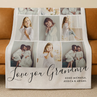 Couverture Polaire Aimez-vous grand-mère 9-Photo